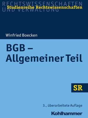 cover image of BGB--Allgemeiner Teil